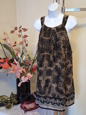 NWOT Brown Black Printed Lined Camisole Soft High Quality Summer Tank Top 16